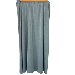 Requirements Blue Grey Silver Metallic Maxi Skirt Size Large
